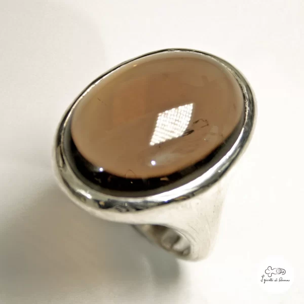 Silver ring with smoky quartz - Image 2