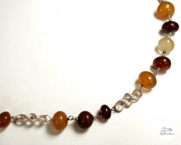 Silver necklace with carnelian - Image 2