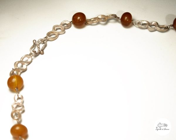 Silver necklace with carnelian - Image 4