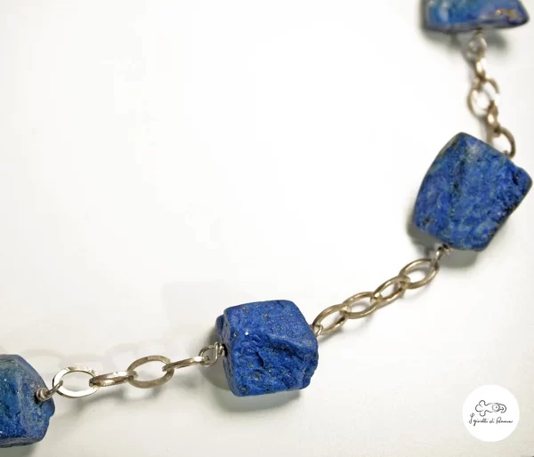 Silver necklace with lapis lazuli - Image 2