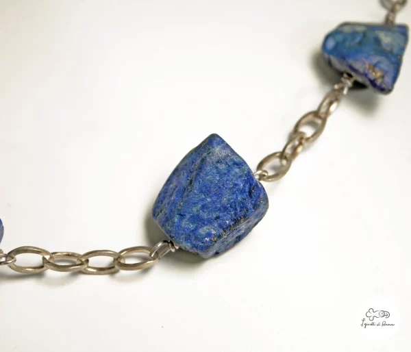 Silver necklace with lapis lazuli - Image 4